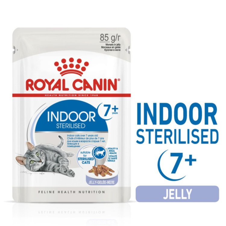 Royal Canin Indoor 7+ Jelly Cat Wet Food 85g x 12 Pouchs