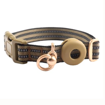 Dog Collars Airtag Reflective Nylon Large (Green)