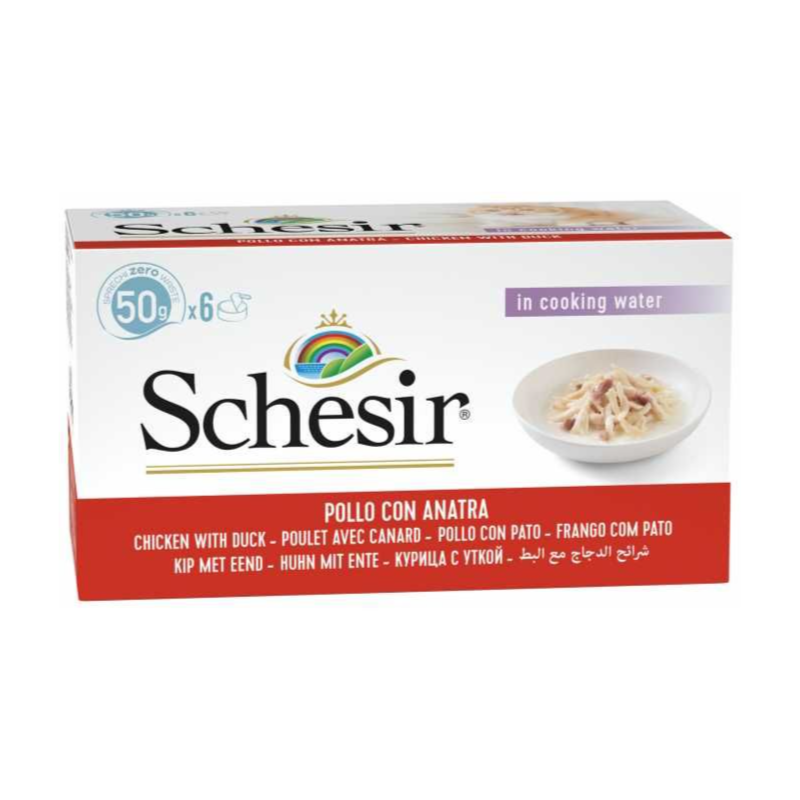 Schesir Can For Cat Chicken With Duck 50 g x 6 Pcs