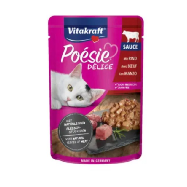 Vitakraft Poesie Delice Sauce Beef 85g