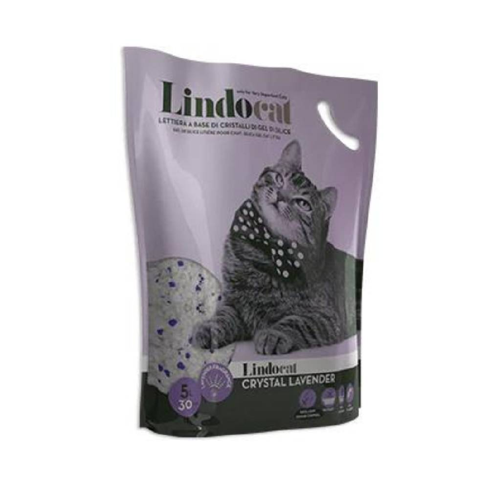 Lindocat Silica Gel Cat Litter Crystal Lavender Scent 5L