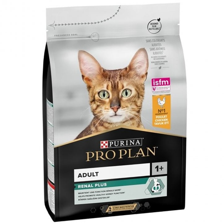Purina Pro Plan Adult Renal Plus Everyday Dry Cat Food with Chicken, 3kg