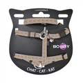 Geisha Cat Harness and Lead, Taupe