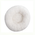 Calming Dog Bed Soft Round Pet Bed Soft Cat Cushion Mat Comfy Sleeping Nest Small Medium Pets Cats And Dog White (Medium)
