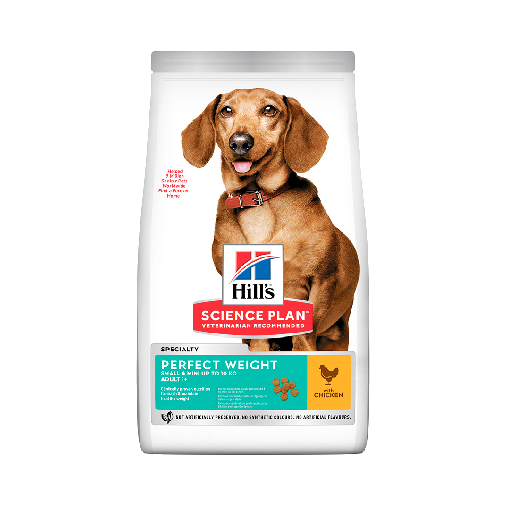 Hills Perfect Weight Small & Mini Adult Dry Dog Food With Chicken 1.5kg