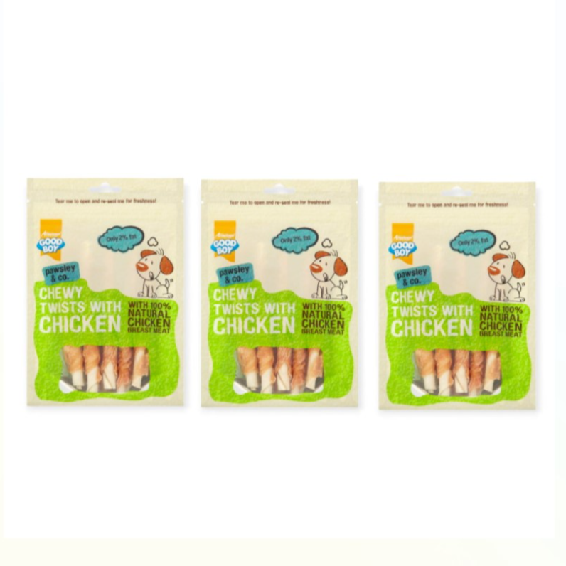 Good Boy Chewy Twist With Chicken Dog Treat Food 90g (3pack)