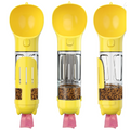 Portable Travel Bottle for Cats and Dogs with Poop Shovel (Yellow)