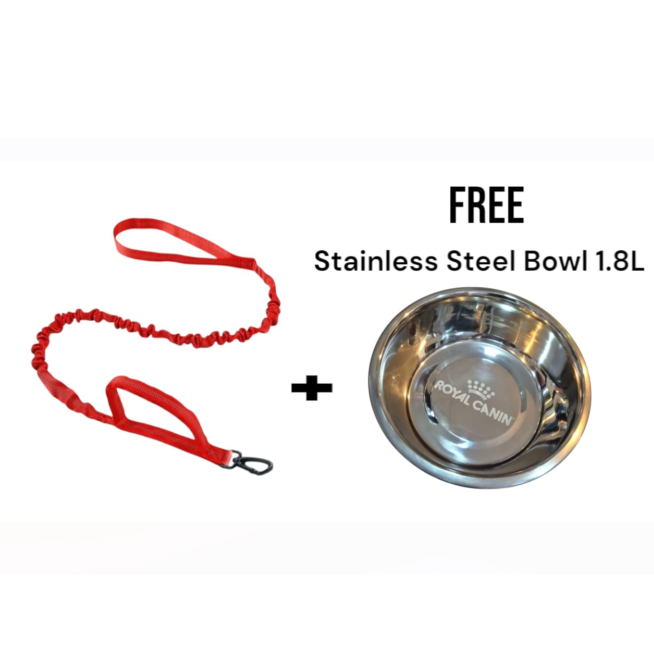 Heavy Duty Dog Leash with 2 Padded Handles Adjustable Dog Leash Red