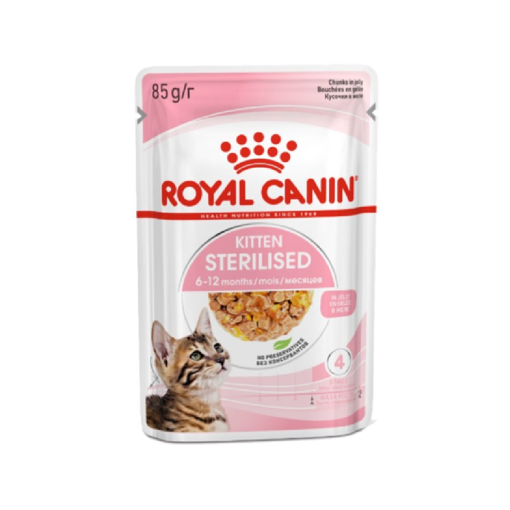 Royal Canin Kitten Sterilised Jelly Cat Wet Food 85g Pouch
