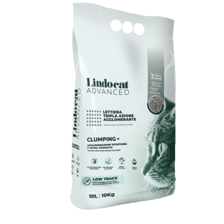 Lindocat Natural Bentonite Advanced Clumping + Low Track, Fragrance Free 10 L