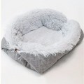 Warm Plush Pet Bed Cat Mat Foldable Dog Beds Super Soft Puppy Bed House Nest Multifunctional Cushion (61x51cm)