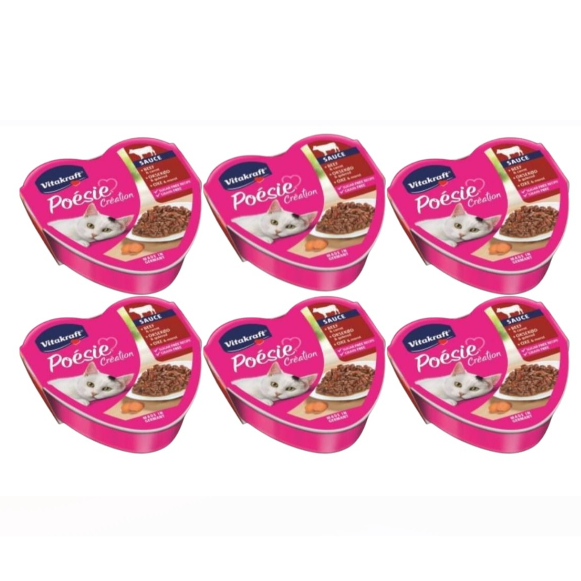 Vitakraft Poesie Creation Beef & Carrot in sauce 85g (6pieces)