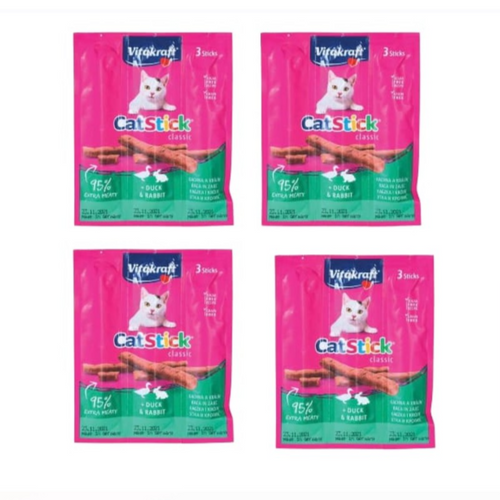 Vitakraft Cat Stick Mini Duck & Rabbit 18g (4pack)