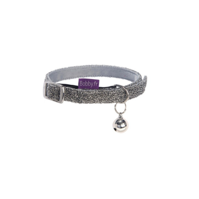 Disco Cat Collar Silver, XSmall