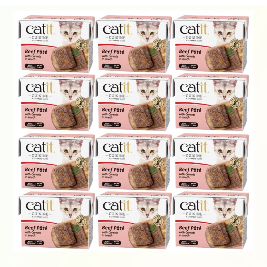 Catit Cuisine Beef Pate with Carrots, 95g Tetra, 12pcs/box