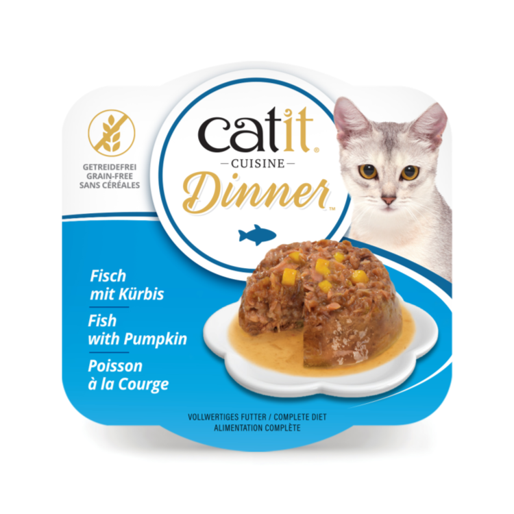 Catit Fish Dinner, Whitefish & Pumpkin 75g x 6 pcs