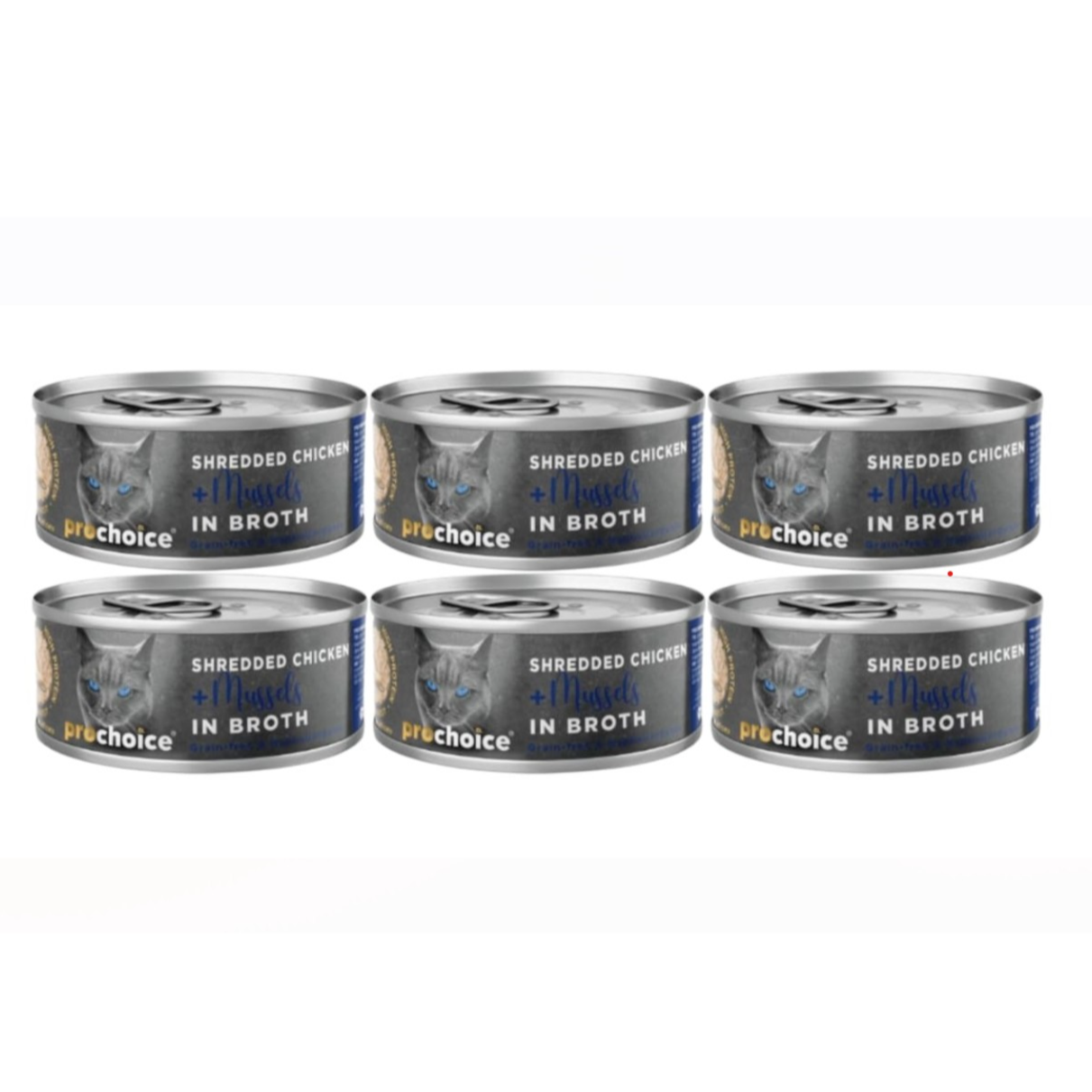 Prochoice Shredded Chicken and Mussels in Broth 70g (6cans)