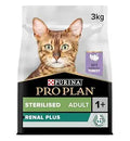 PURINA PRO PLAN STERILISED ADULT RENAL PLUS DRY CATFOOD TURKEY,3KG