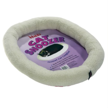 Mikki Cat Snoozer Pet Bed Pillow, Medium, White