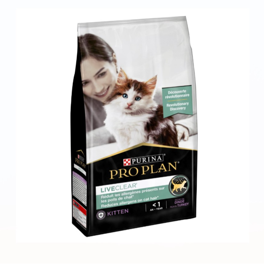 Purina Pro Plan Liveclear Kitten Allergen Reducing Dry Cat Food with Turkey 1.4kg