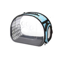Transparent Pet Carrier for Kitten and Small Puppy (Blue)