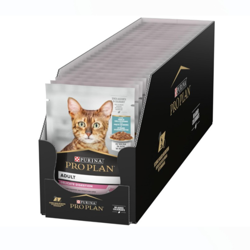 Purina Pro Plan Delicate Wet Cat Food Oceanfish In Gravy 26x85g