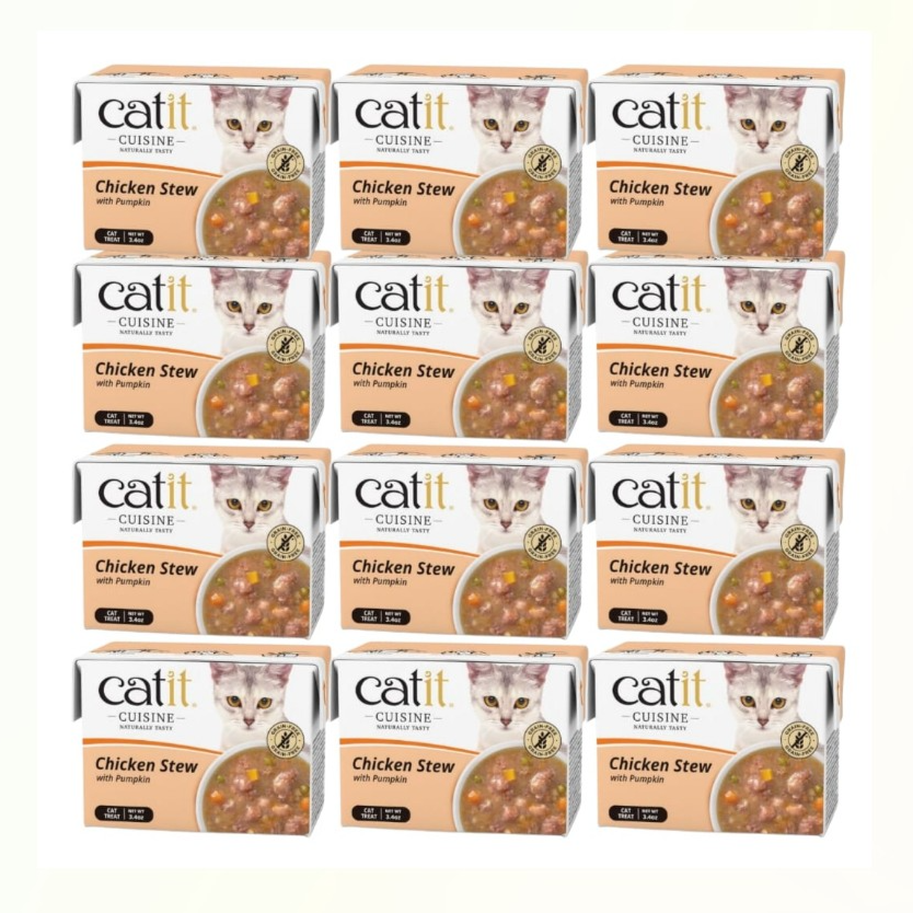 Catit Cuisine Chicken Stew with Pumpkin, 95g Tetra, 12pcs/box