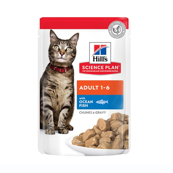 Hills Adult Ocean Fish Gravy Cat Wet Food 85g Pouch