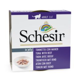 Schesir Tuna with Beef Fillets in Jelly Canned Cat Food - 85 g
