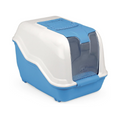 Netta Closed Cat Litter Box Close Blue