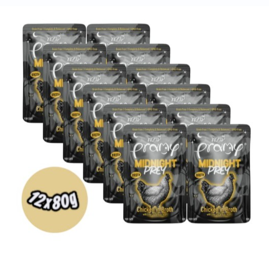 Pramy Midnight Prey Chicken In broth 12x80g