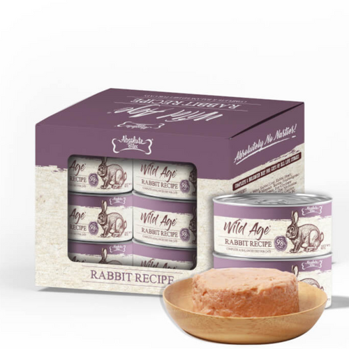 Absolute Bites Wild Age Complete Wet Diet - Rabbit 6x 80g