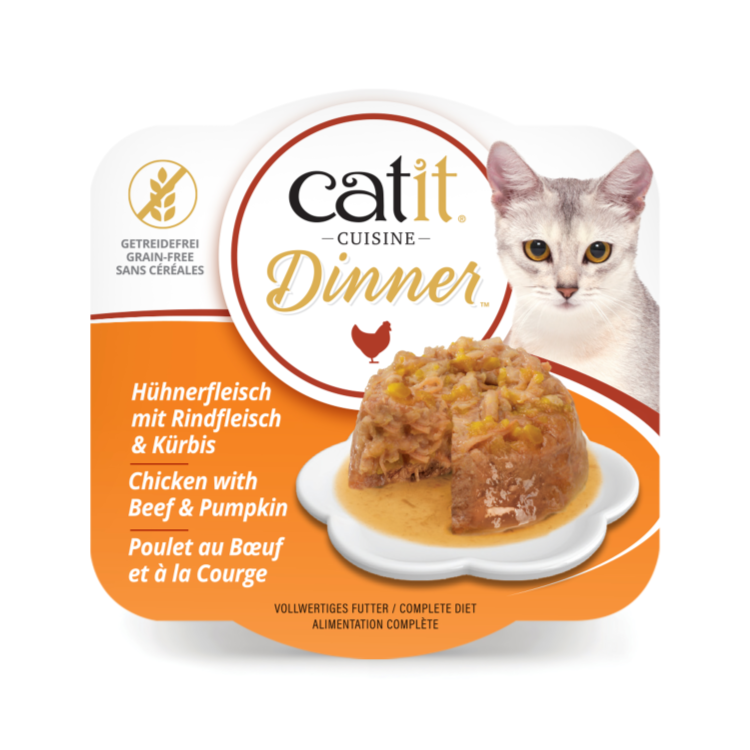 Catit Chicken Dinner, Beef & Pumpkin 75g x 6 pcs