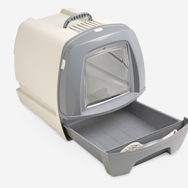 80's Cat Litter Box with Drawer Grey 50 x 40 x 42 cm