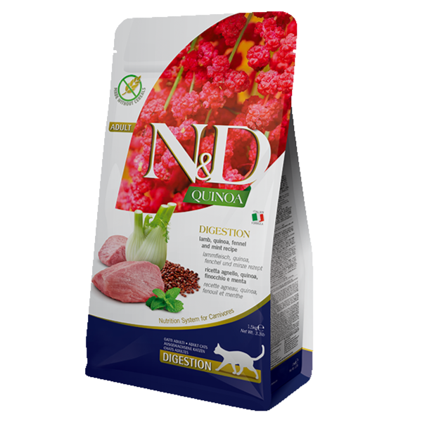 Farmina N&D Quinoa Digestion Lamb Dry Cat Food, 1.5kg