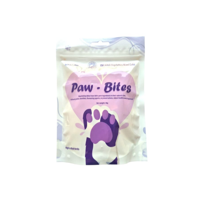 Paw Bites Chicken and Vegetable Cubes 40g