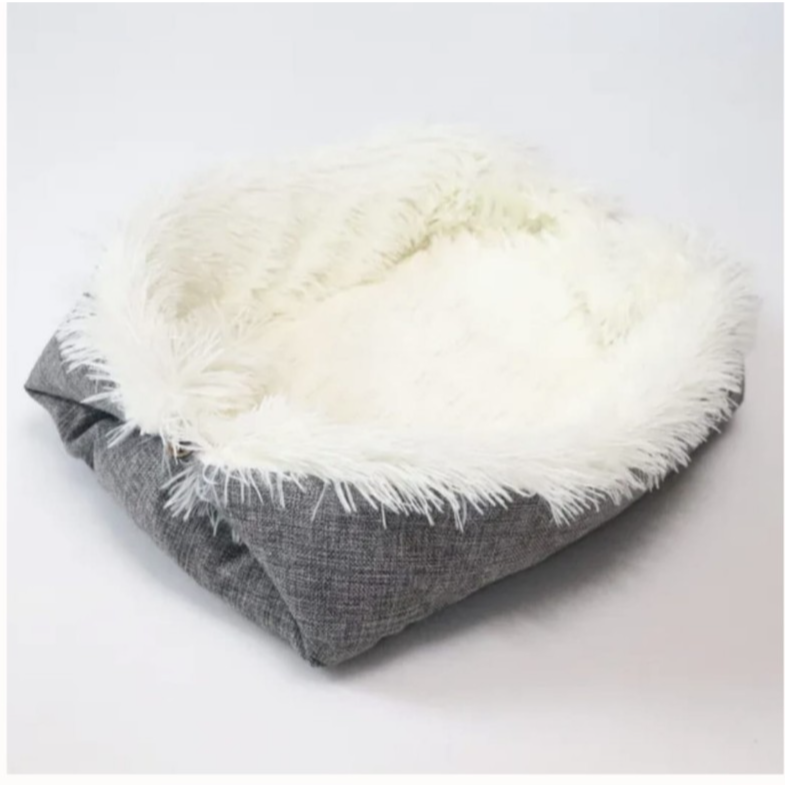 Warm Plush Pet Bed - Multifunctional Cushion White (61x51cm)