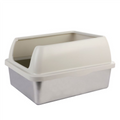 Go Fresh Enclosed Stainless Steel Cat Litter Box Sand, 53 x 40.6 x 31 cm