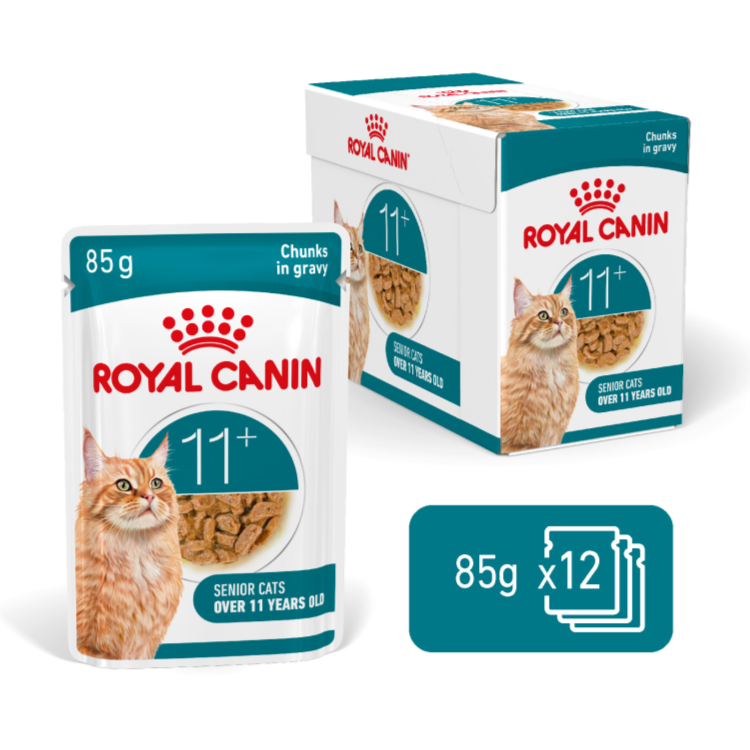 Royal Canin Ageing 11+ Gravy Cat Wet Food 85g x 12 Pouches