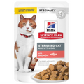 Hills Sterilised Adult Cat Wet Food With Salmon 85g Pouch
