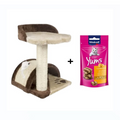 Cat Climbing Frame Toy Sisal Scratching Bar Arch Bridge Board +Vitakraft Cat Yums Cheese 40g