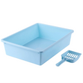 Kitten litter tray with scoop - blue