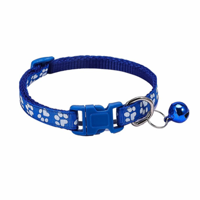 Cat Collar Size Adjustable with Bell (Blue)
