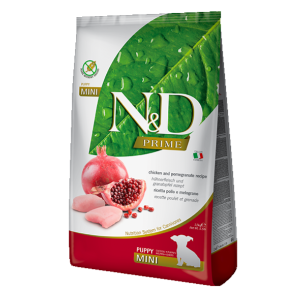 Farmina N&D Mini Puppy Dry Food With Chicken and Pomegranate , 2.5kg