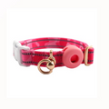 Dog Collars Airtag Reflective Nylon Medium (Pink)