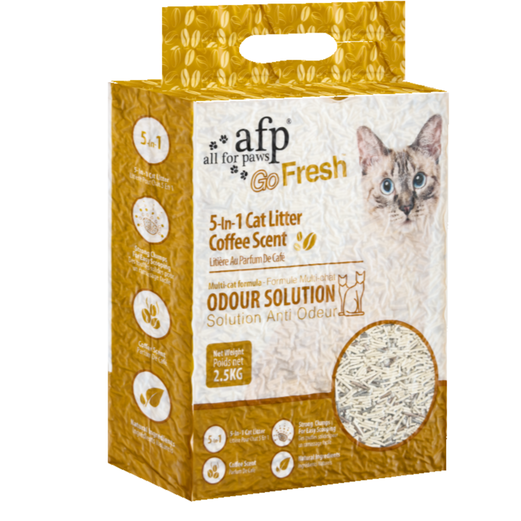 Afp 5-in-1 Tofu Clumping Cat Litter Coffee Scent, 6 L