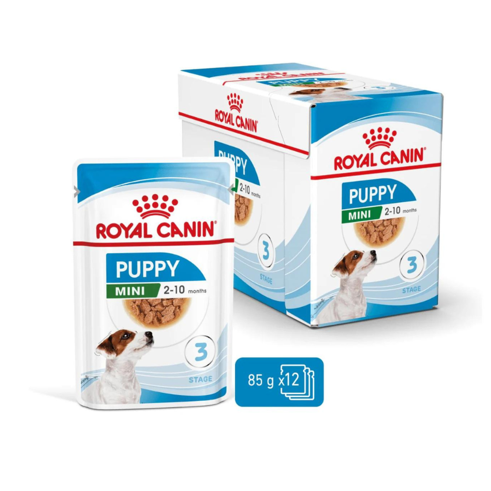 Royal Canin Mini Puppy Dog Wet Food 85g x 12 Pouches