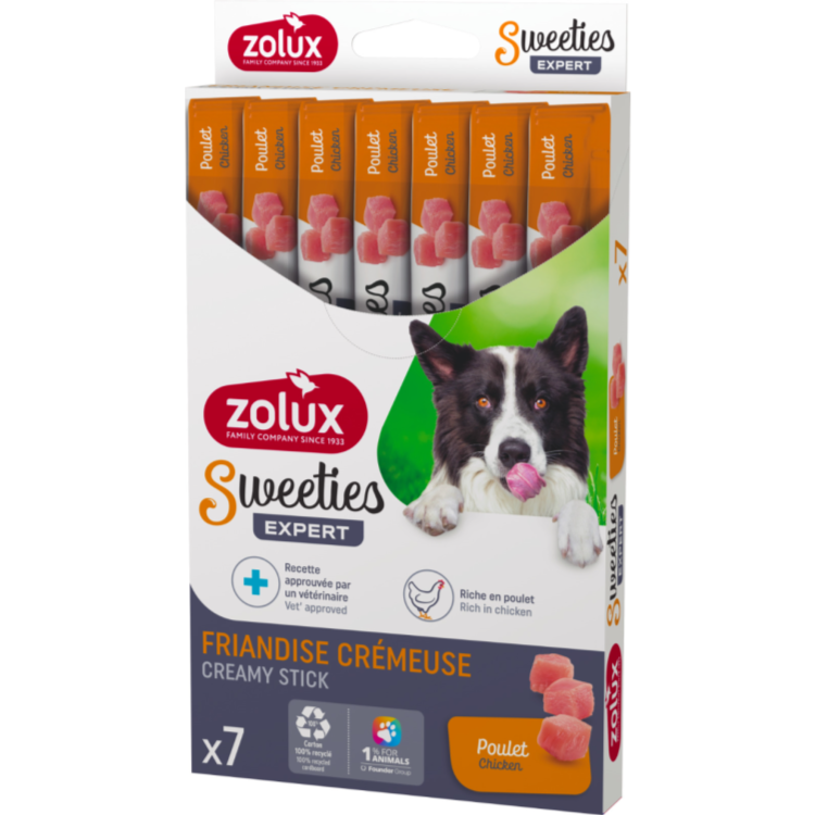 Sweeties Creamy Stick for Dogs, Chicken, 7 pcs/box