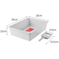 Cat Litter Tray With Scoop White, Medium, 38 X 28 X 10 Cm