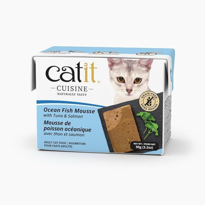 Catit Cuisine Ocean Fish Mousse with Tuna & Salmon, 90g x 12pcs/box